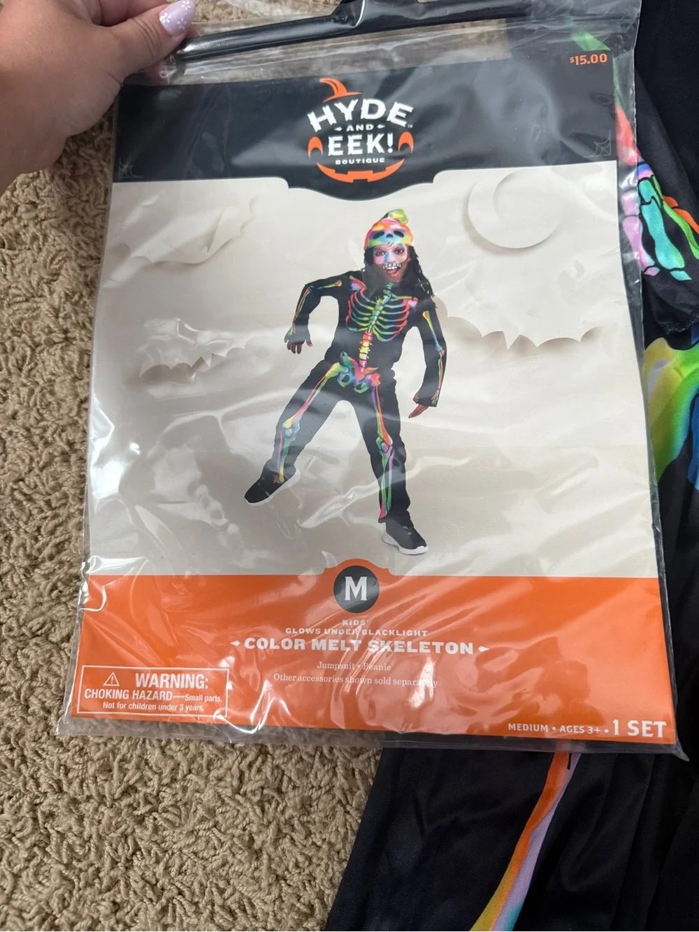 Color Melt Skeleton costume Child Medium